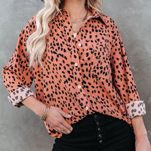 Load image into Gallery viewer, 2021 New Spring Summer Fashion Button Up Print Shirt Vintage Blouse Women Dot Long Sleeves Female Loose Street Shirts Blusas