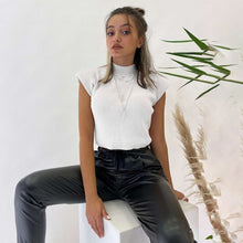 Load image into Gallery viewer, 2021 New Spring Summer Solid Knitted Top Women Casual Slim Half High Collar Flying Sleeve Ladies Back To The Basics Pullover Top