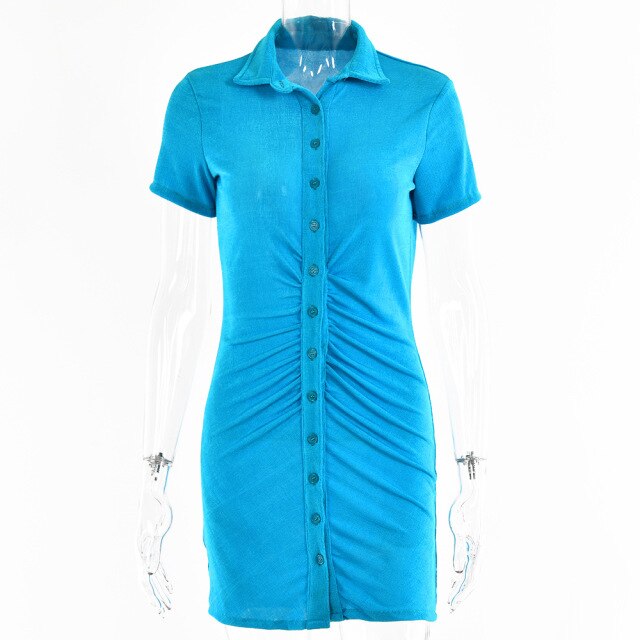 2021 New Spring Summer Women's Short Sleeve Cardigan Vestidos Sexy Party Long Bodycon Boho Dress Elegant Ladies Dresses Harajuku