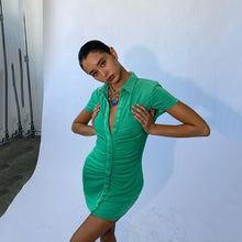 Load image into Gallery viewer, 2021 New Spring Summer Women&#39;s Short Sleeve Cardigan Vestidos Sexy Party Long Bodycon Boho Dress Elegant Ladies Dresses Harajuku