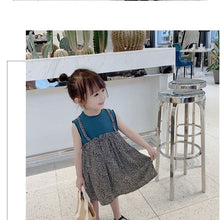 Load image into Gallery viewer, 2021 New Style 1-6 Years Old Girls Princess Skirt Summer Cotton Children&#39;s Fake Two-piece Dress Girl Cute Female Baby Kids Dress