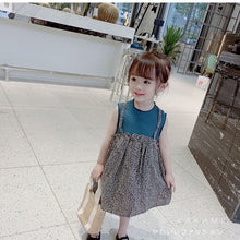 Load image into Gallery viewer, 2021 New Style 1-6 Years Old Girls Princess Skirt Summer Cotton Children&#39;s Fake Two-piece Dress Girl Cute Female Baby Kids Dress