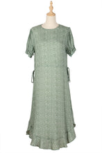 Load image into Gallery viewer, 2021 New Summer Beach Maxi Dress Women Floral Print Boho Long Dress Ruffles Casual O-Neck Short Sleeve Sexy Party Dress Robe