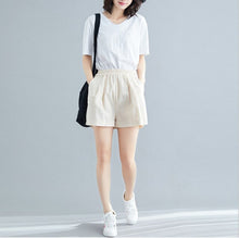 Load image into Gallery viewer, 2021 New Summer Casual Cotton Linen Shorts High Quality Plus Size High Waist Shorts Women Fashion Women&#39;s Short Pants Streetwear