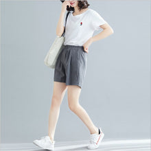 Load image into Gallery viewer, 2021 New Summer Casual Cotton Linen Shorts High Quality Plus Size High Waist Shorts Women Fashion Women&#39;s Short Pants Streetwear
