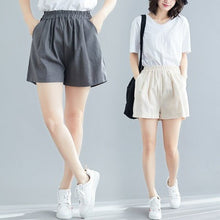 Load image into Gallery viewer, 2021 New Summer Casual Cotton Linen Shorts High Quality Plus Size High Waist Shorts Women Fashion Women&#39;s Short Pants Streetwear