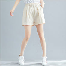 Load image into Gallery viewer, 2021 New Summer Casual Cotton Linen Shorts High Quality Plus Size High Waist Shorts Women Fashion Women&#39;s Short Pants Streetwear