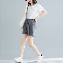Load image into Gallery viewer, 2021 New Summer Casual Cotton Linen Shorts High Quality Plus Size High Waist Shorts Women Fashion Women&#39;s Short Pants Streetwear