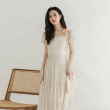 Load image into Gallery viewer, 2021 New Summer Chiffon Short-Sleeved Dress Temperament Small Fresh And Sweet Fairy Puff Sleeve Floral Female Dress
