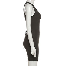 Load image into Gallery viewer, 2021 New Summer Sexy Bandage Backless Dress Women Solid Color One Shoulder Hip Ladies Slim Hollow Out Party Bodycon Dress