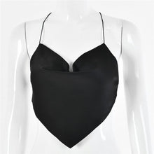 Load image into Gallery viewer, 2021 New Summer Sexy Heart -shaped Spaghetti Strap Short Women Tank Top Solid Bandage Draped Backless Strapless Crop Top
