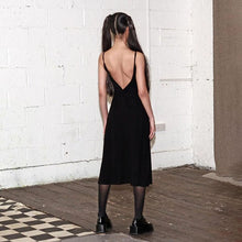 Load image into Gallery viewer, 2021 New Summer Split Spaghetti Strap Dress Women Sexy V Neck Backless Ladies Medium Long Sling Sleeveless Party Dress