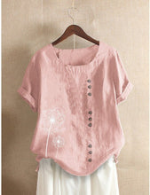 Load image into Gallery viewer, 2021 New Summer T Shirt Women Elasticity Woman Clothes Oversize Tops Plus Size Tshirt Maxi Female Short Sleeve Cotton Linen Tee