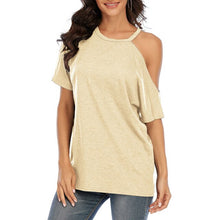 Load image into Gallery viewer, 2021 New Summer Women T-Shirts Fashion Sexy Off Shoulder Tops Solid Color  Slim T-Shirt Casual Loose Tee Shirts Femme