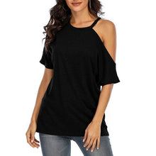 Load image into Gallery viewer, 2021 New Summer Women T-Shirts Fashion Sexy Off Shoulder Tops Solid Color  Slim T-Shirt Casual Loose Tee Shirts Femme