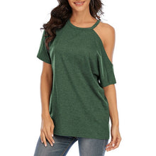 Load image into Gallery viewer, 2021 New Summer Women T-Shirts Fashion Sexy Off Shoulder Tops Solid Color  Slim T-Shirt Casual Loose Tee Shirts Femme