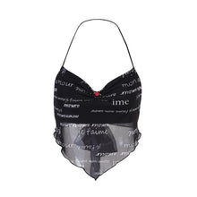 Load image into Gallery viewer, 2021 New Summer Women Tank Top Letter Printing Sexy Halter Black Slim Fashion Temperament Lady Beautiful Comfortable