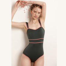 Load image into Gallery viewer, 2021 New Swimwear Summer Swim Monokini Women Push Up Bathsuit Pad Holiday Beach One Piece Wear Swimming Trikini Bodysuit