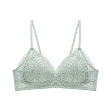 Load image into Gallery viewer, 2021 New Triangle Cup Girls No Steel Ring Underwear French Lace Floral Push Up Bra Sexy Women&#39;s Seamless Bra Summer Thin