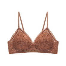 Load image into Gallery viewer, 2021 New Triangle Cup Girls No Steel Ring Underwear French Lace Floral Push Up Bra Sexy Women&#39;s Seamless Bra Summer Thin
