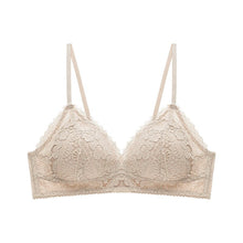 Load image into Gallery viewer, 2021 New Triangle Cup Girls No Steel Ring Underwear French Lace Floral Push Up Bra Sexy Women&#39;s Seamless Bra Summer Thin