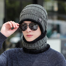 Load image into Gallery viewer, 2021 New Winter Beanie Hat for Men Knitted Hat Winter Cap Beanie Women Thick Wool Neck Scarf Cap Balaclava Mask Bonnet Hats