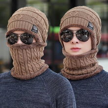 Load image into Gallery viewer, 2021 New Winter Beanie Hat for Men Knitted Hat Winter Cap Beanie Women Thick Wool Neck Scarf Cap Balaclava Mask Bonnet Hats