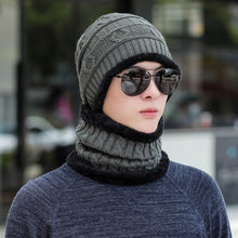 Load image into Gallery viewer, 2021 New Winter Beanie Hat for Men Knitted Hat Winter Cap Beanie Women Thick Wool Neck Scarf Cap Balaclava Mask Bonnet Hats