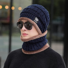 Load image into Gallery viewer, 2021 New Winter Beanie Hat for Men Knitted Hat Winter Cap Beanie Women Thick Wool Neck Scarf Cap Balaclava Mask Bonnet Hats