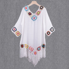 Load image into Gallery viewer, 2021 New Women’s Crochet Chiffon Tassel Swimsuit For The Beach Bikini Cover Ups Swimwear