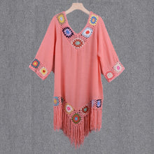 Load image into Gallery viewer, 2021 New Women’s Crochet Chiffon Tassel Swimsuit For The Beach Bikini Cover Ups Swimwear
