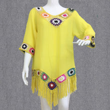 Load image into Gallery viewer, 2021 New Women’s Crochet Chiffon Tassel Swimsuit For The Beach Bikini Cover Ups Swimwear