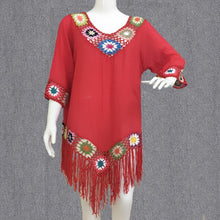 Load image into Gallery viewer, 2021 New Women’s Crochet Chiffon Tassel Swimsuit For The Beach Bikini Cover Ups Swimwear