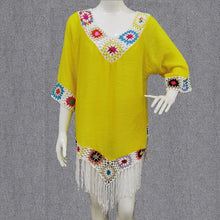 Load image into Gallery viewer, 2021 New Women’s Crochet Chiffon Tassel Swimsuit For The Beach Bikini Cover Ups Swimwear