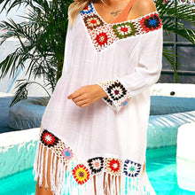 Load image into Gallery viewer, 2021 New Women’s Crochet Chiffon Tassel Swimsuit For The Beach Bikini Cover Ups Swimwear