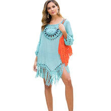 Load image into Gallery viewer, 2021 New Womens  Summer Crochet Swimsuit Cover Ups Lace Tassel Coverups Sexy Bikini Wrap