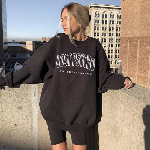 2021 New korean Long Coat punk Hoodie Letter Printed Shirt Women's Streetwear Oversized Hoodies Sweatshirt Harajuku Gothic
