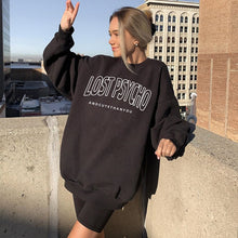 Load image into Gallery viewer, 2021 New korean Long Coat punk Hoodie Letter Printed Shirt Women&#39;s Streetwear Oversized Hoodies Sweatshirt Harajuku Gothic