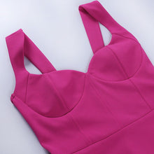 Load image into Gallery viewer, 2021 Pink V Neck Sexy Bodycon Dress Summer Clothes For Women Birthday Party Elegant Female Spaghetti Strap Dresses Casual