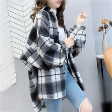 Load image into Gallery viewer, 2021 Plaid Shirts Women Top and Blouses Long Sleeve Oversized Cotton Ladies Casual Blusas  Loose Female Checked Street Shirt