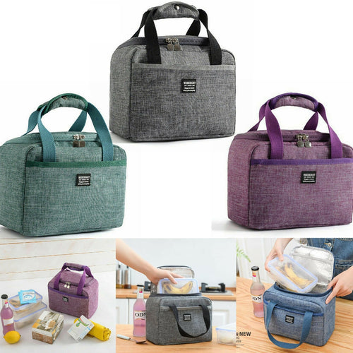 2021 Portable Thermal Insulated Lunch Box Tote Cooler Handbag Picnic Bags Bento Pouch Dinner Container School Food Storage Bags