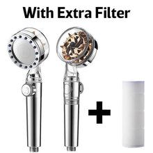 Load image into Gallery viewer, 2021 Pressurized Nozzle Turbo Shower Head One-Key Stop Water Saving High Pressure Shower Head Magic Water Line Bathroom Accessor
