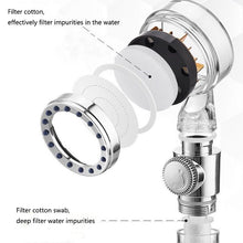 Load image into Gallery viewer, 2021 Pressurized Nozzle Turbo Shower Head One-Key Stop Water Saving High Pressure Shower Head Magic Water Line Bathroom Accessor