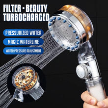Load image into Gallery viewer, 2021 Pressurized Nozzle Turbo Shower Head One-Key Stop Water Saving High Pressure Shower Head Magic Water Line Bathroom Accessor