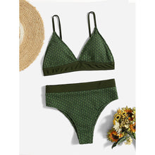 Load image into Gallery viewer, 2021 Push Up Bikini High Waist Women Swimsuit Female Swimwear Brazilian Bikini Set Rib Biquini Swimming Bathing Suit Beachwear