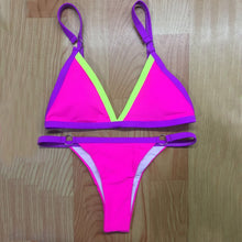 Load image into Gallery viewer, 2021 Sexy Thong Micro Bikinis Women Swimsuits Solid Push up Swimwear Female Bikini set Brazilian Biquini Bathing Suit