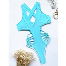 Load image into Gallery viewer, 2021 Sexy Women One Piece Swimsuit Bandage Female Swimwear High Cut Monokini Push Up Swimming Suit Beachwear Outfit Bathing Suit