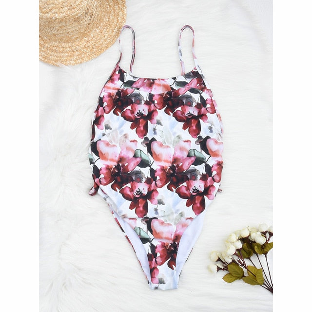 2021 Sexy Women One Piece Swimsuit Female Swimwear Bathing Suit High Waist Swimsuits For Women Backless Swimming Suit Monokini