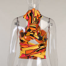 Load image into Gallery viewer, 2021 Sexy Women Vest Crop Top Sleeveless Tanks Camis Beach Women Summer Tank Tops Bodycon Party Backless Halter Neck Clubwear