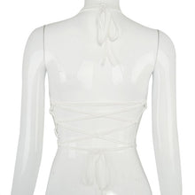 Load image into Gallery viewer, 2021 Sexy Women Vest Lace Up Crop Top Casual Fashion Halter Corset Cropped Tanks Top Bodycon Party Backless Tube Tops Camisole